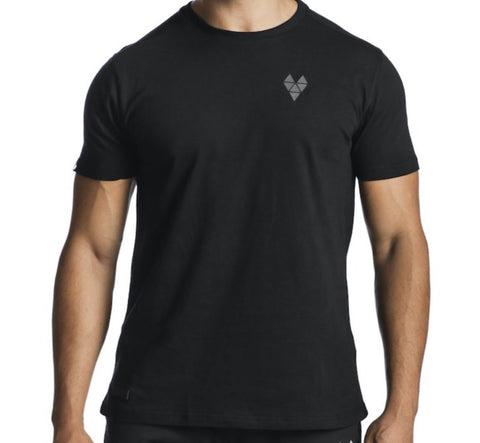 Men's TACDOR Black Cotton T-shirt